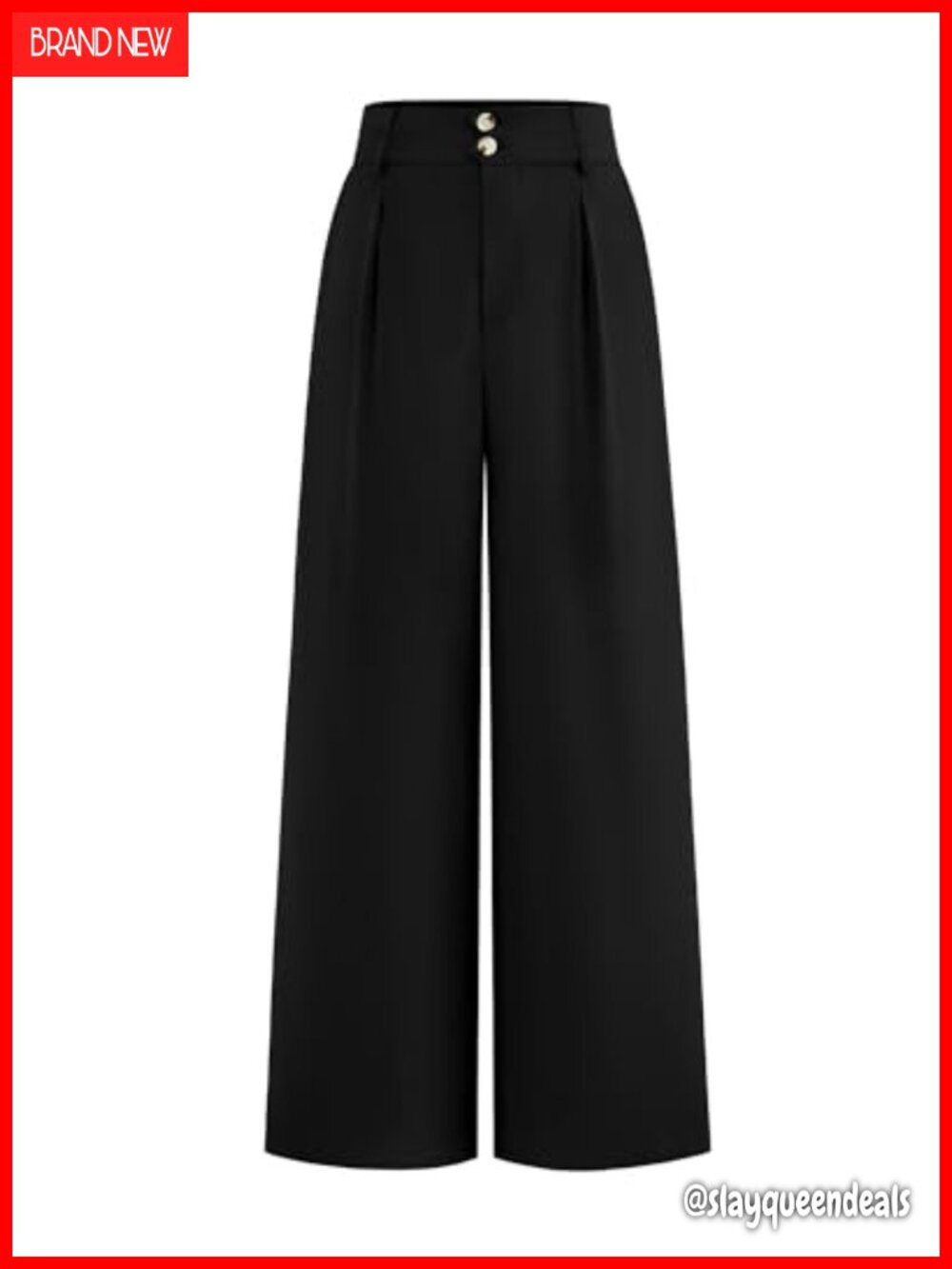 Wide Leg Dress Pants Women Business Casual High Waisted Palazzo Trousers - Picture 1 of 6